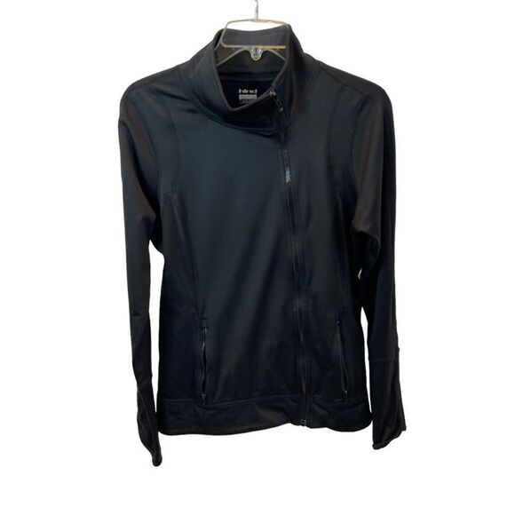 Ladies Hind Black Lightweight Asymmetrical Zipper Jacket Size Large - Picture 3 of 12